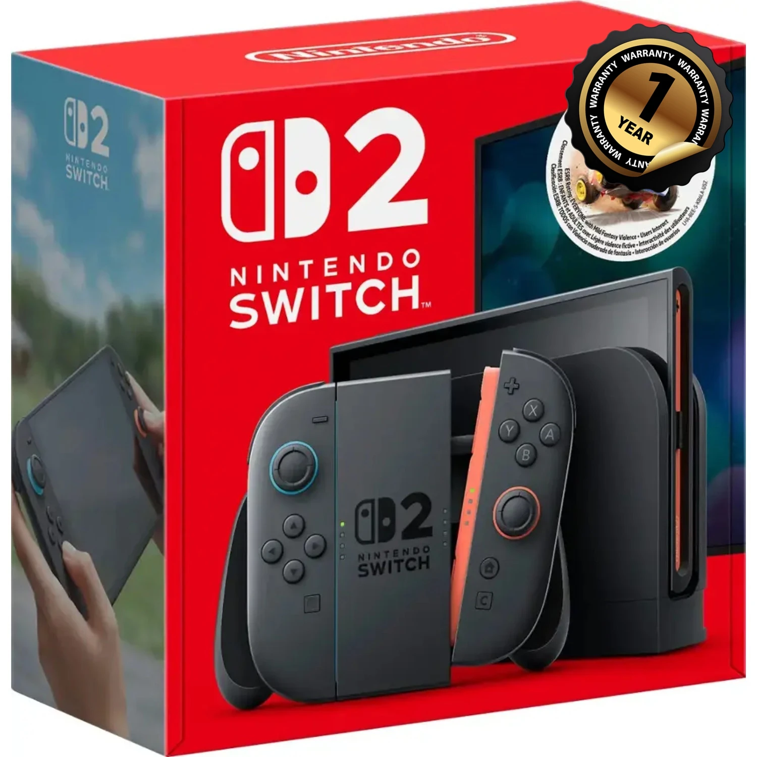 Opciones de paquete mundial de Nintendo Switch 2 multipestán y Mario Kart-versión de Hong Kong (cargador HK con adaptador de enchufe HK a EE. UU.)