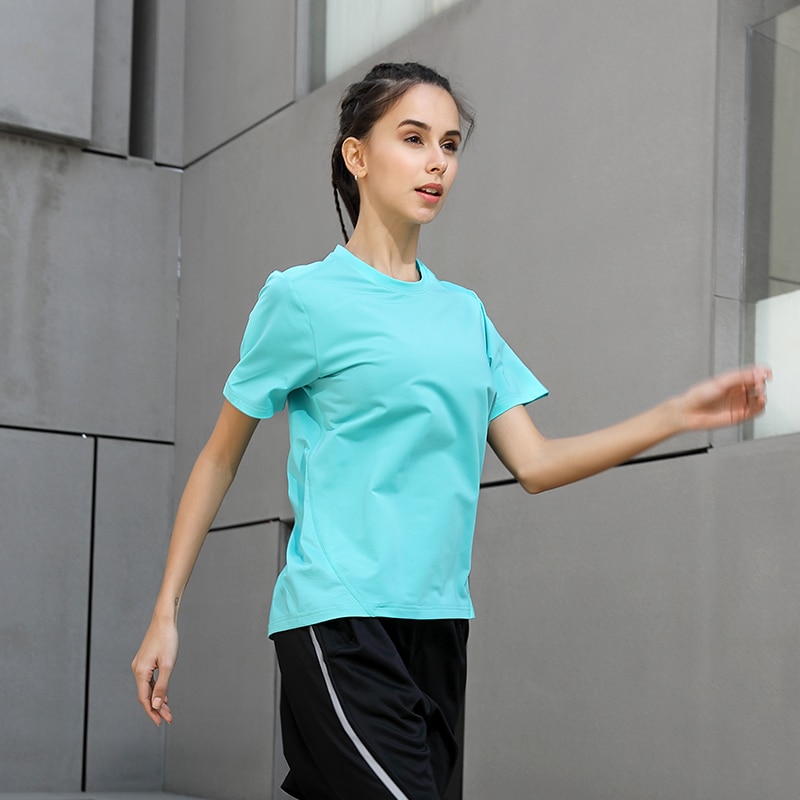 Women's Quick Dry Short Sleeve Slim Sports T-Shirt - Imagen 5