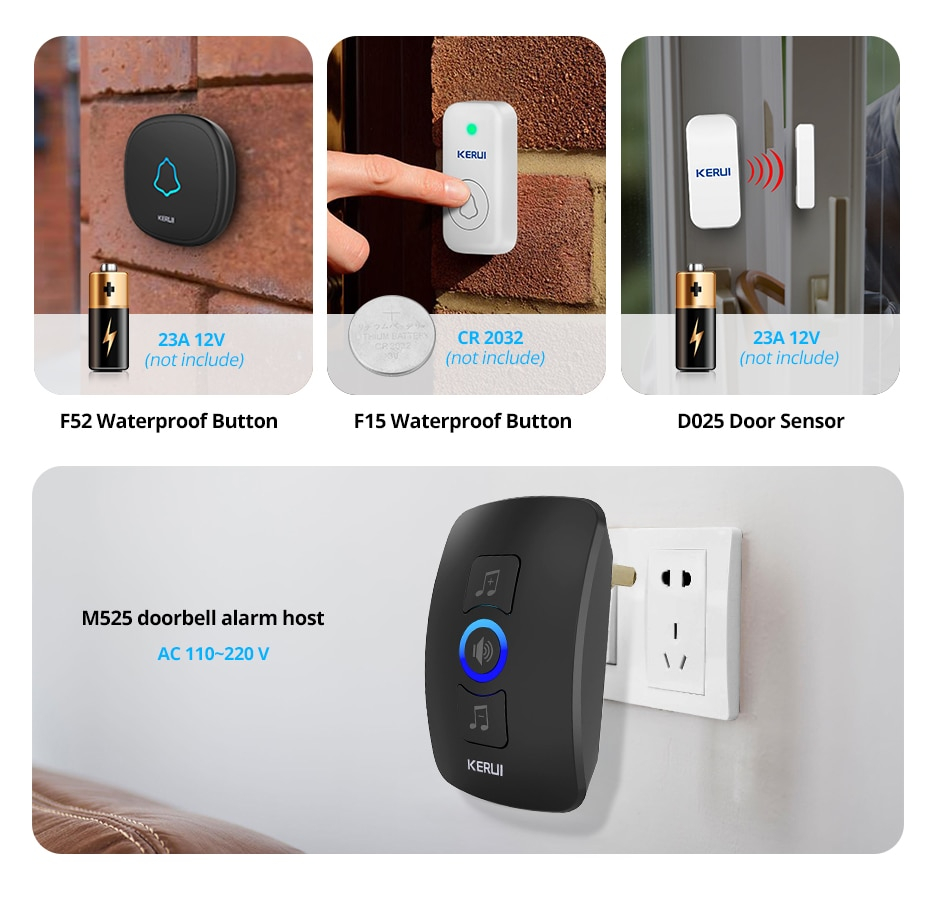 Songs Optional Waterproof Wireless Smart Doorbell Songs Optional Waterproof Wireless Smart Doorbell