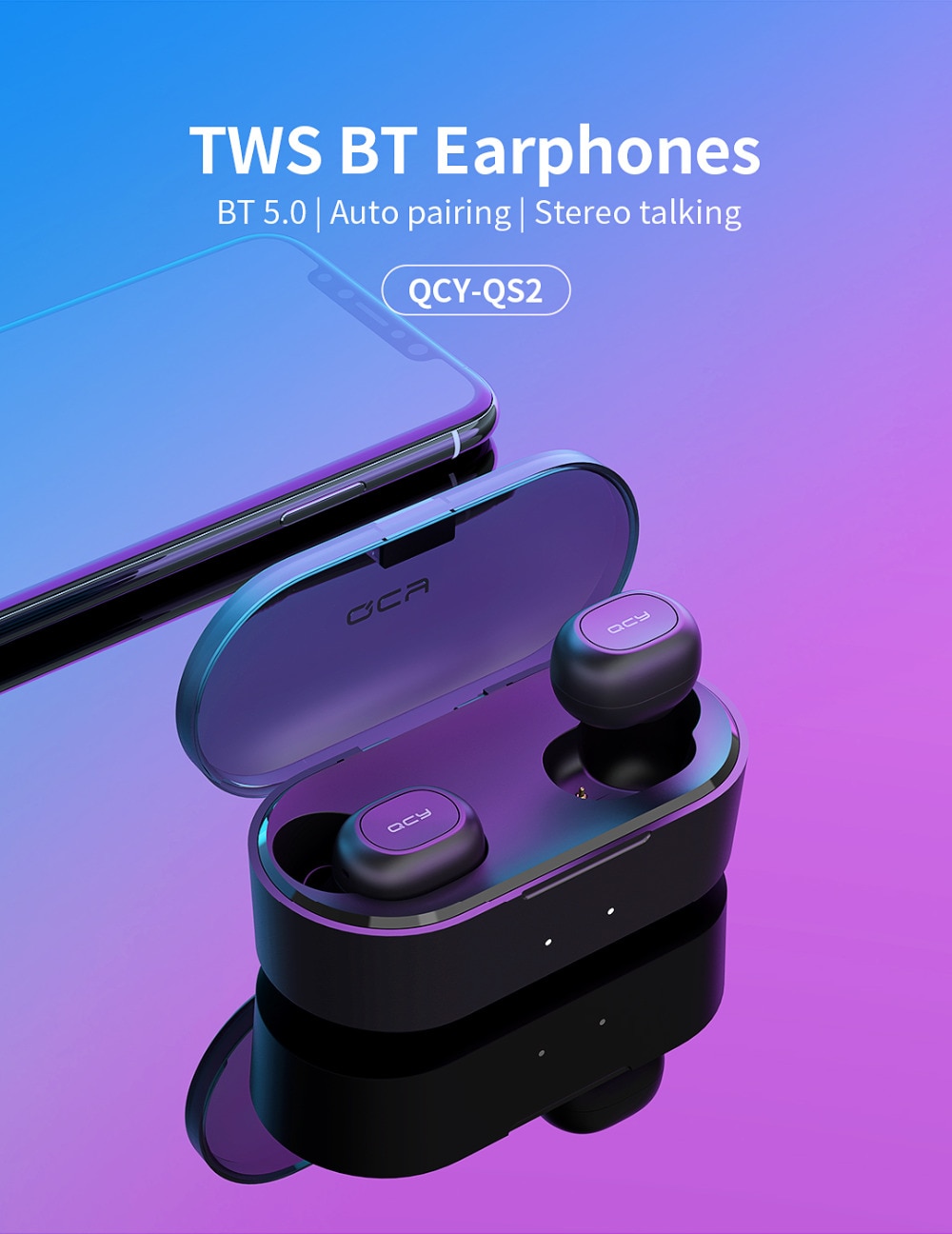 Dual Microphone Bluetooth Earphones with Charging Box Dual Microphone Bluetooth Earphones with Charging Box