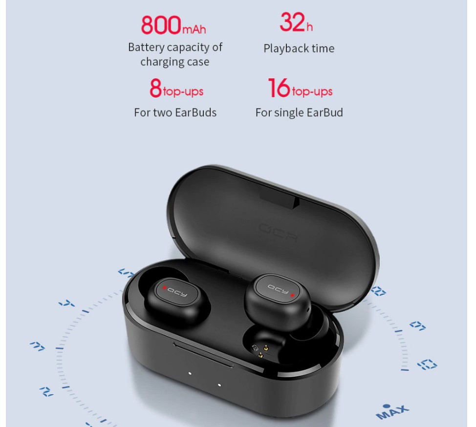 Dual Microphone Bluetooth Earphones with Charging Box - Imagen 4