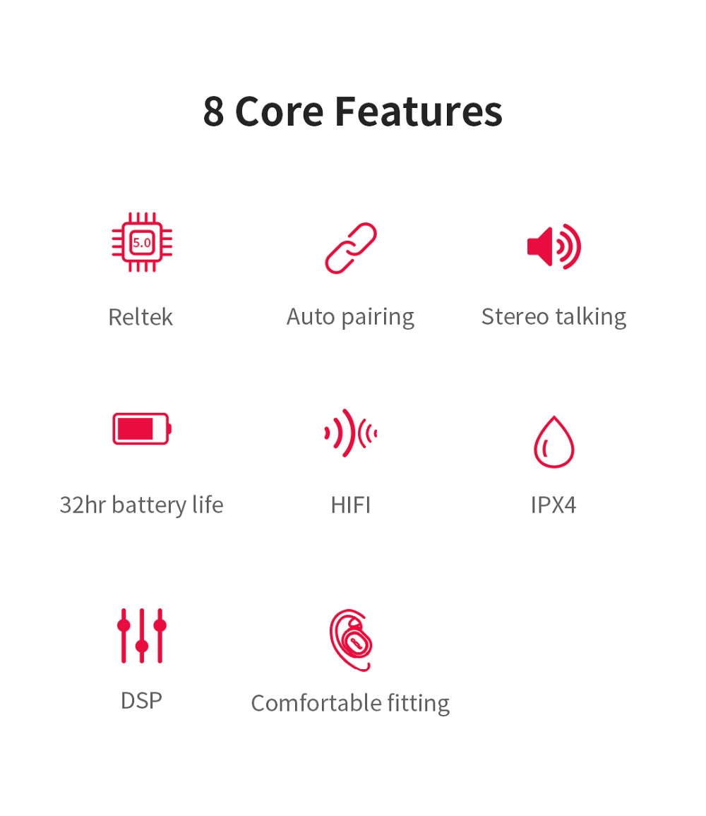 Dual Microphone Bluetooth Earphones with Charging Box Dual Microphone Bluetooth Earphones with Charging Box