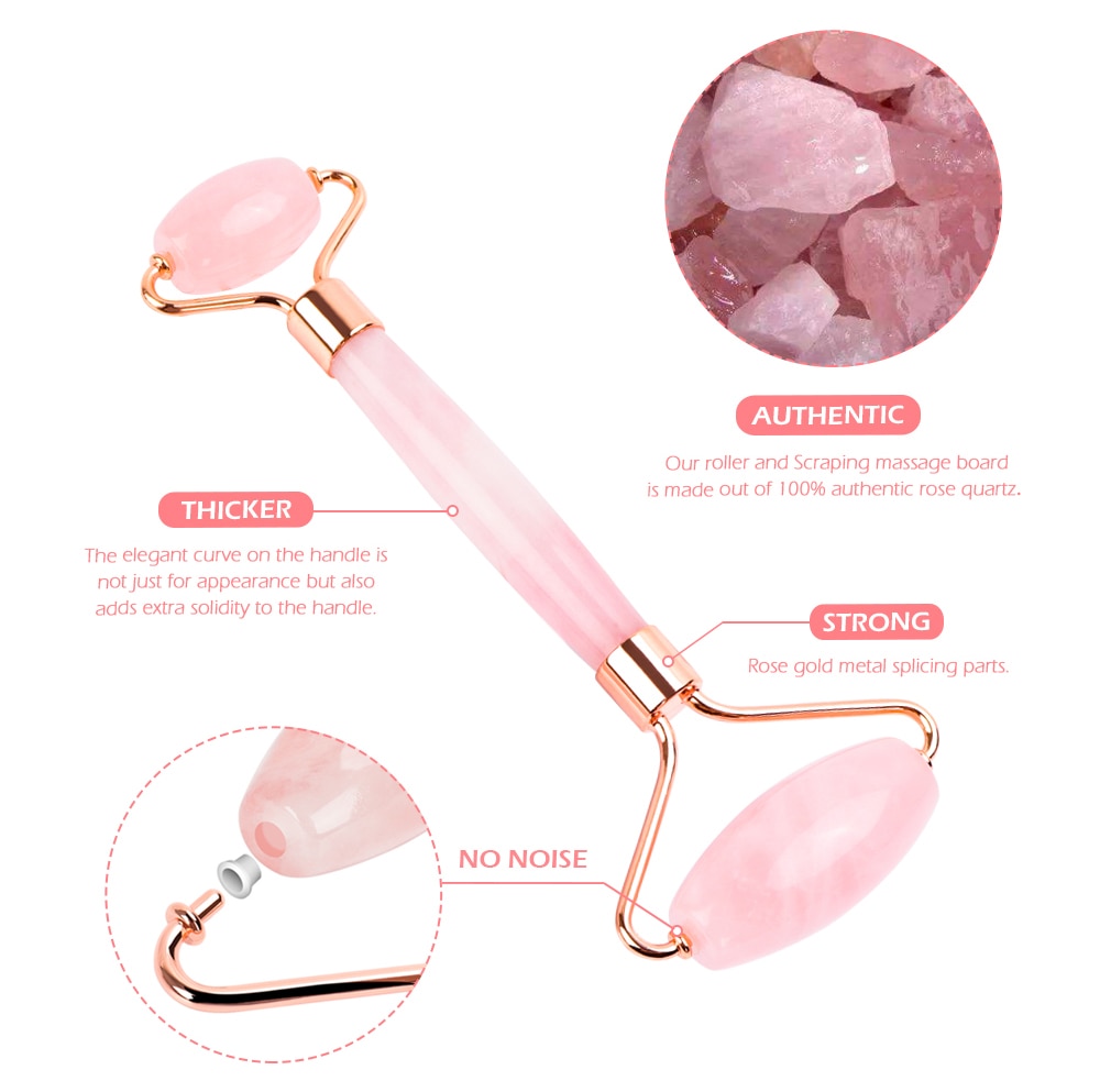 Rose Quartz Jade Face Massage Roller Rose Quartz Jade Face Massage Roller