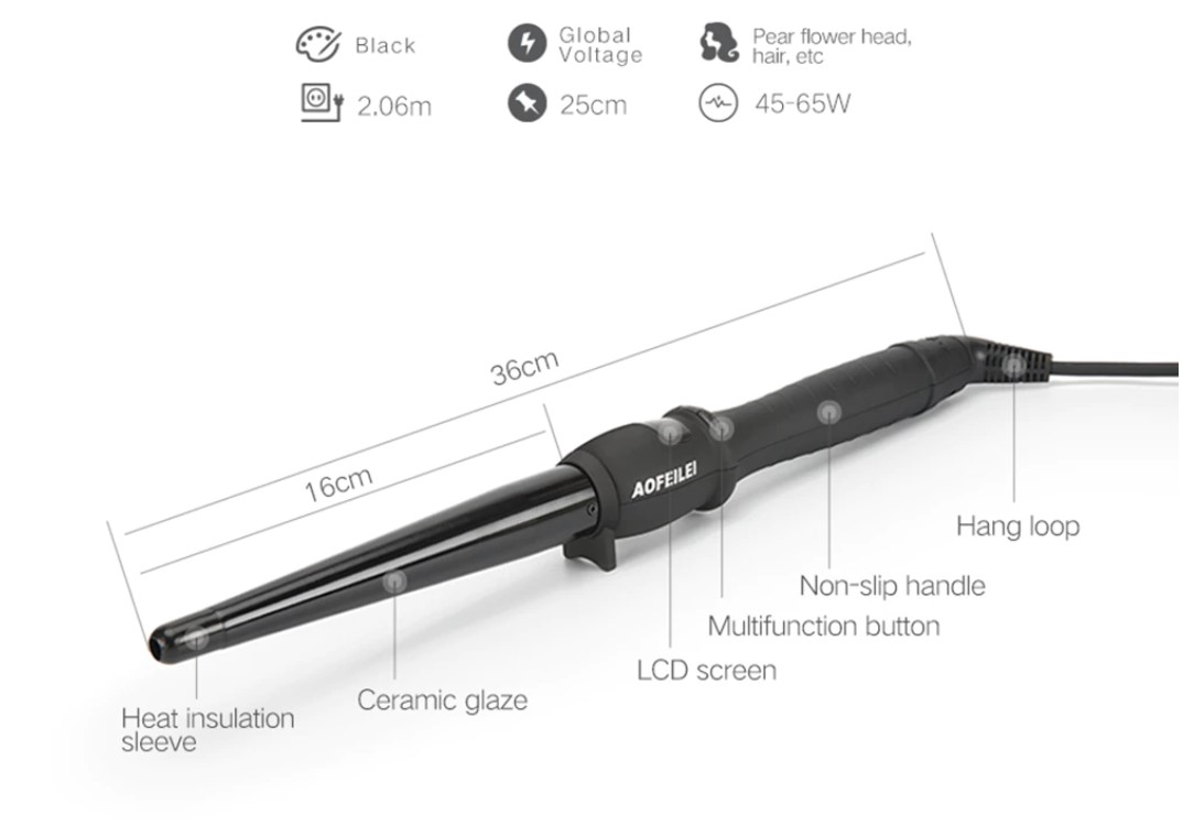 Ceramic Hair Curling Iron - Imagen 6