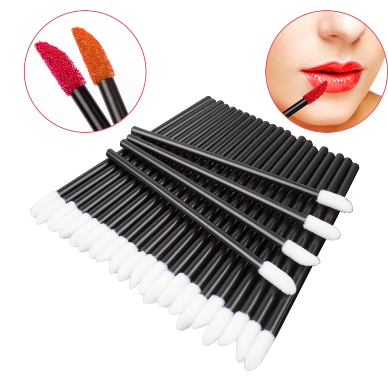 Black and White Disposable Lipgloss Brush 50 Pcs Set Black and White Disposable Lipgloss Brush 50 Pcs Set