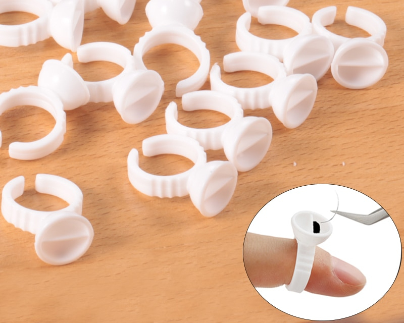 Disposable Eyelash Extension Glue Rings 50 / 100 Pcs Set Disposable Eyelash Extension Glue Rings 50 / 100 Pcs Set